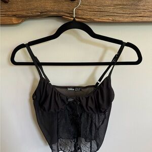 SHEIN Black Lace Detail Cami